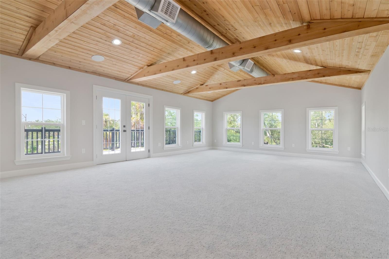 One of two entertainment rooms on third floor
