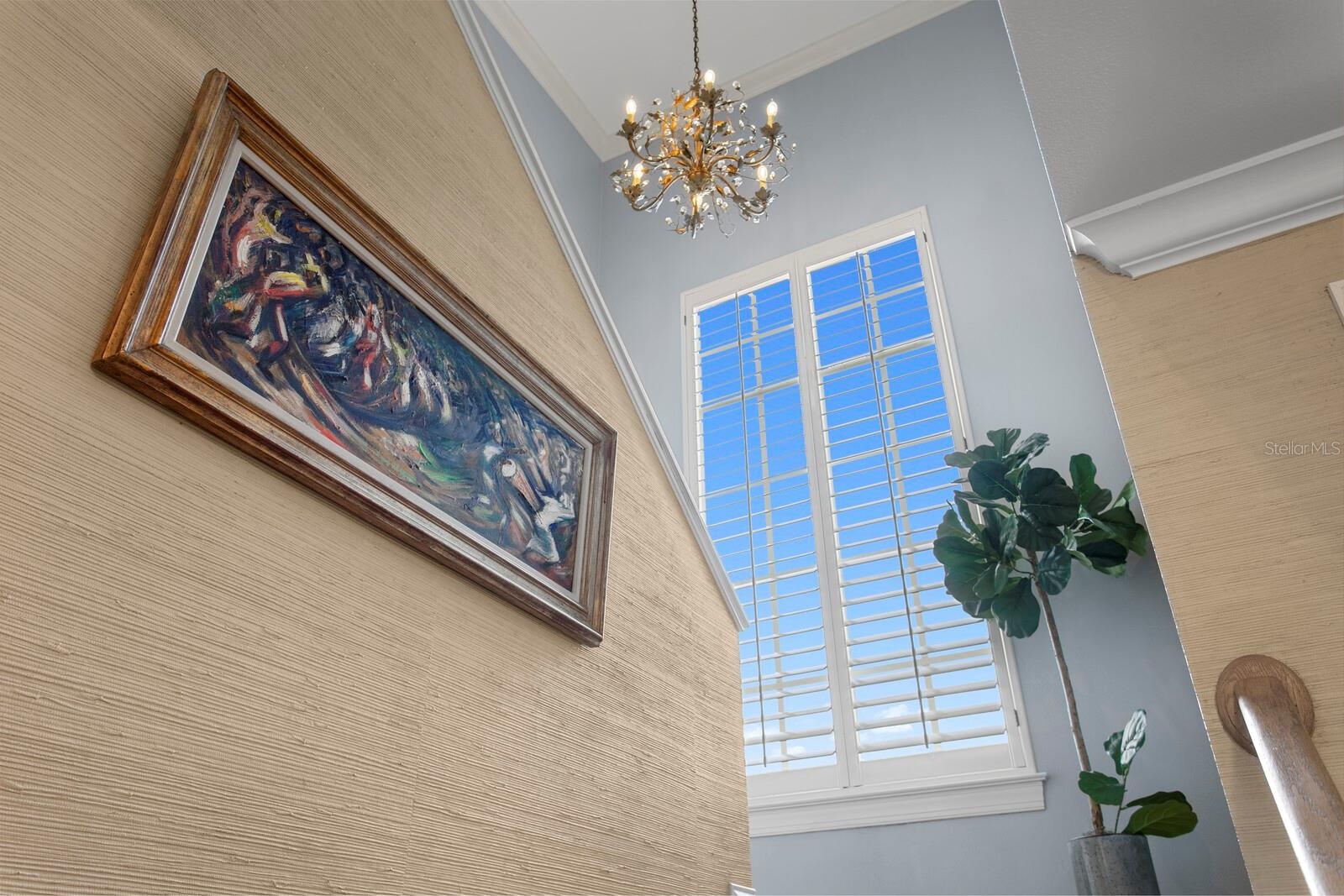 Oversized Window Along Stairway