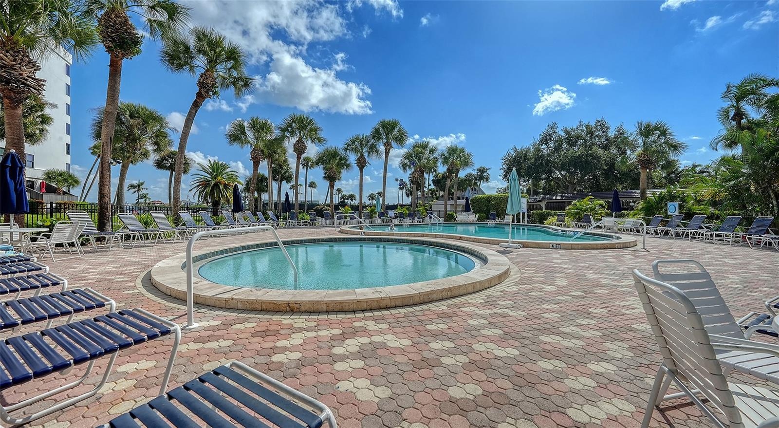Kiddie pool adjacent to pool