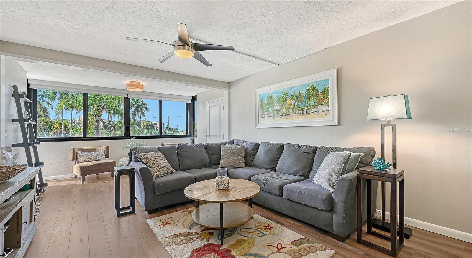 Living room, not new hurricane windows