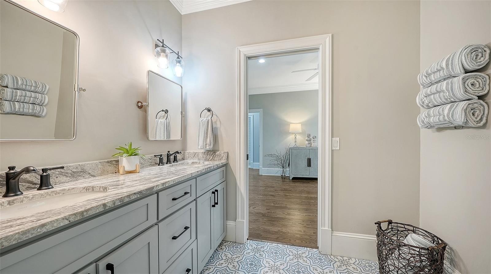Jack and Jill bath between bedrooms 2 & 3