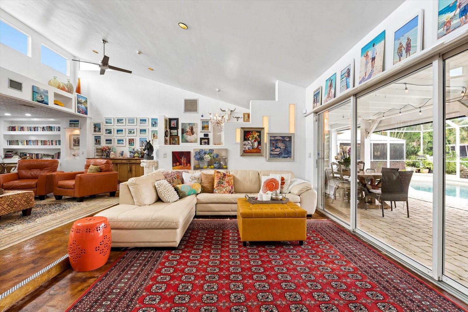 Living Room Area with Views to the pool