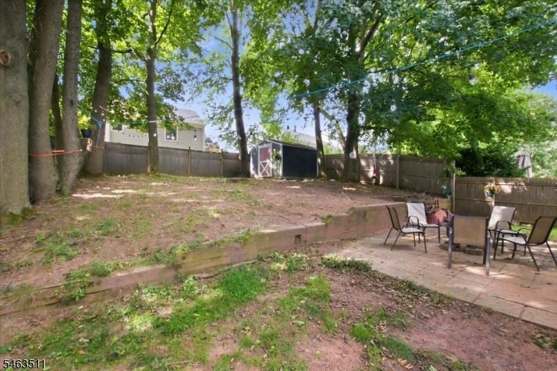 Fenced-in back yard