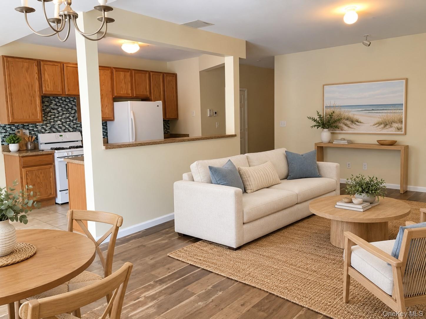 Open concept, virtually staged.