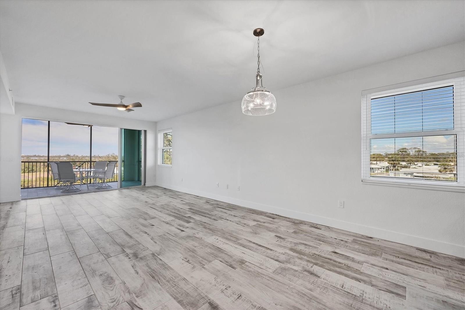 Dining and Living Room from Hall