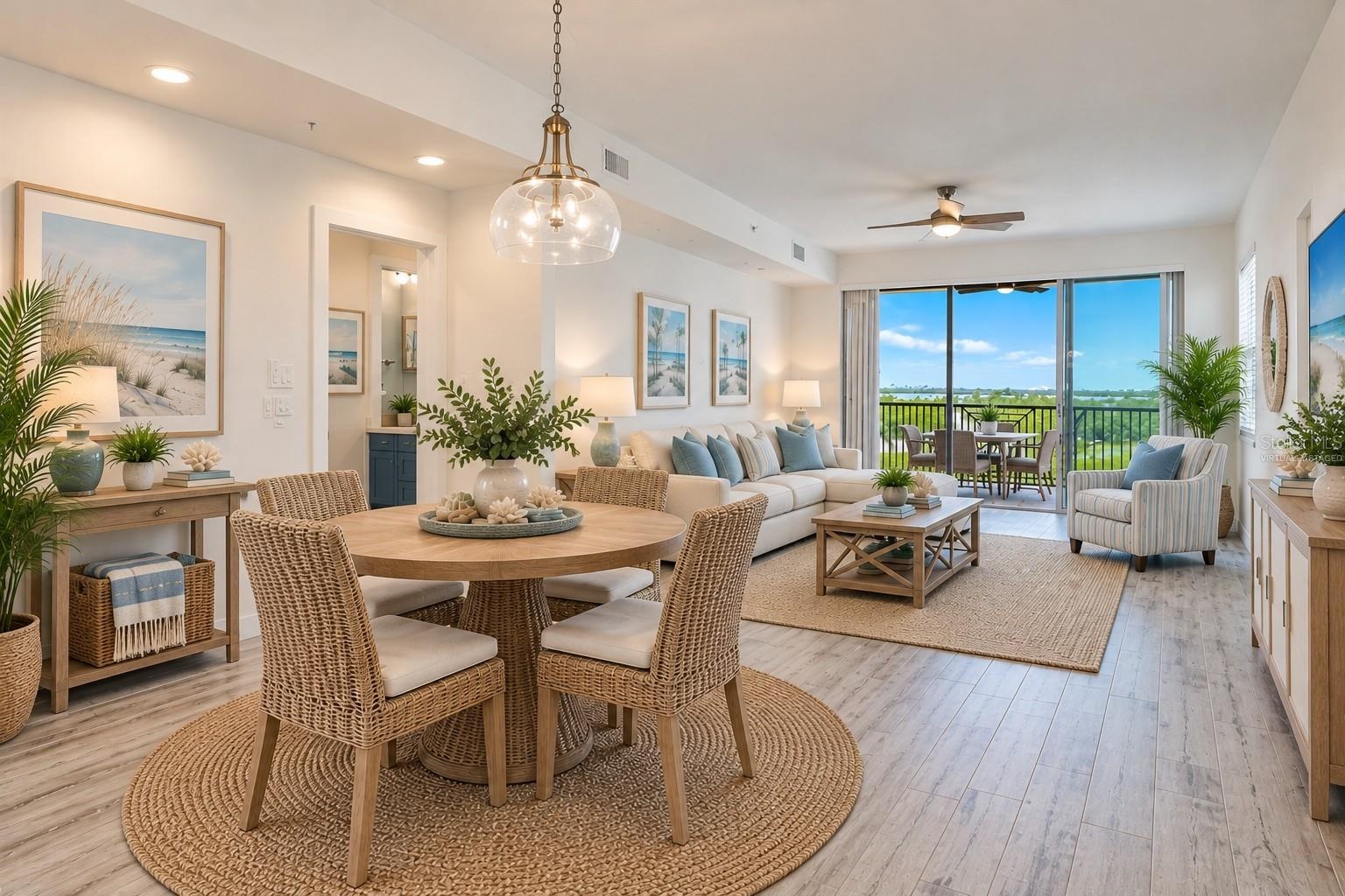 Virtually Staged Kitchen to Lanai
