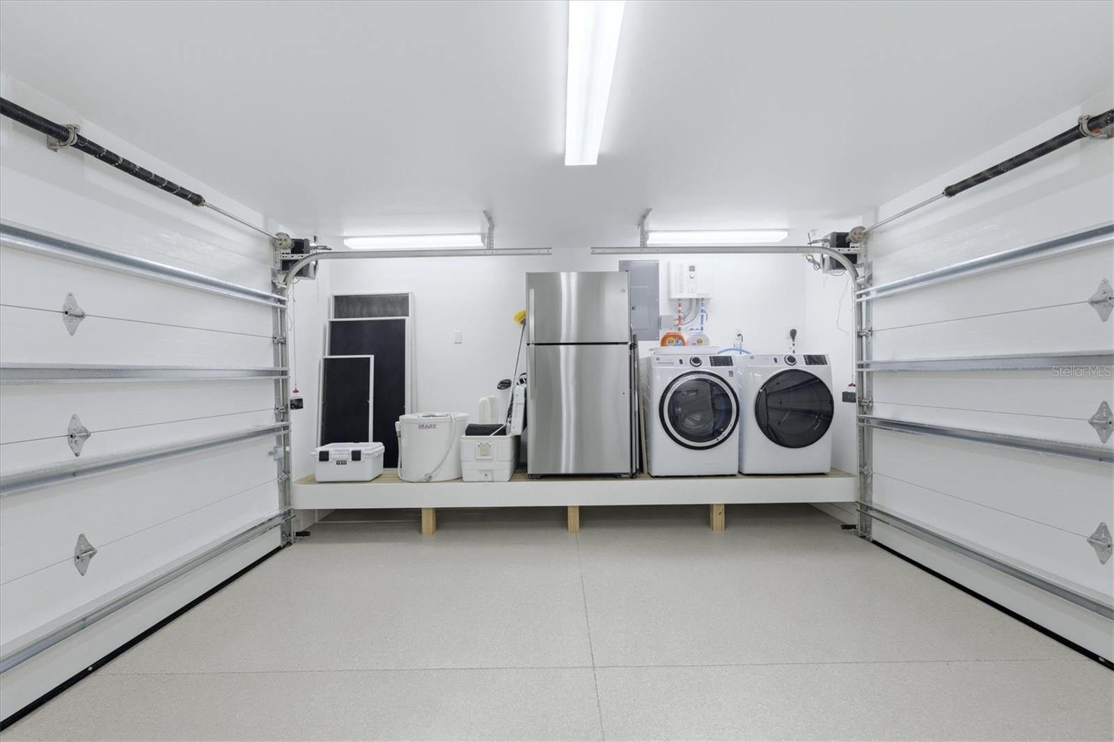 Pull Through Garage: Panel wired for EV Car Charging Station