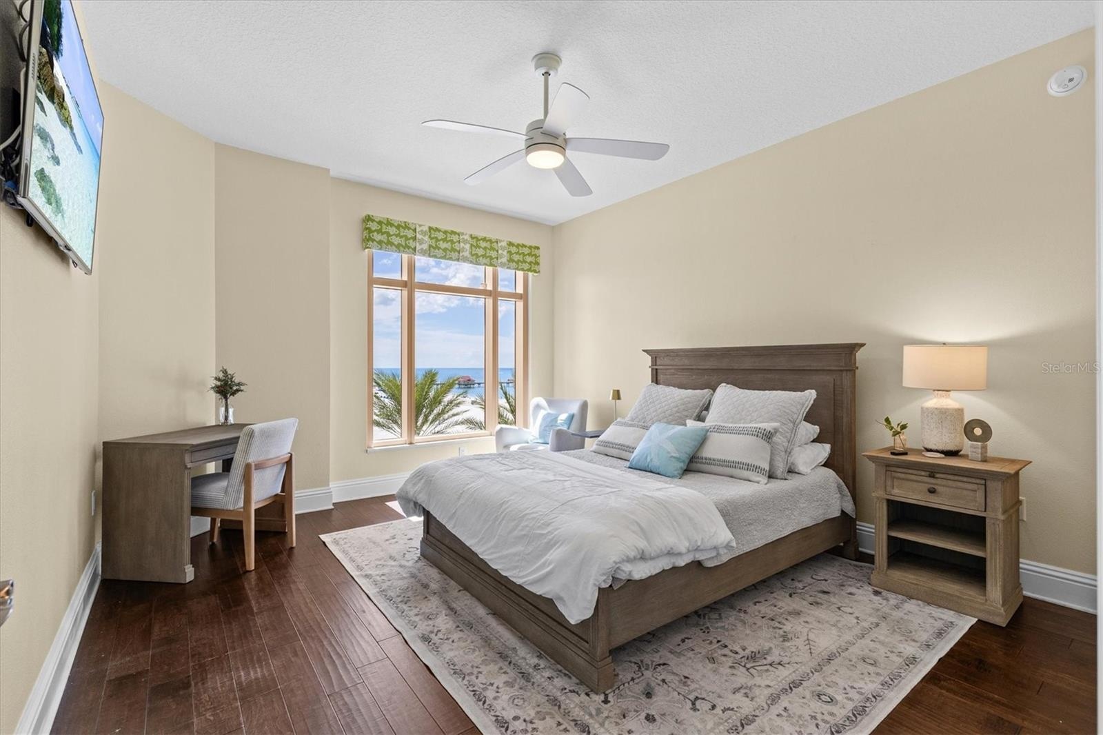 2nd bedroom with wood floors