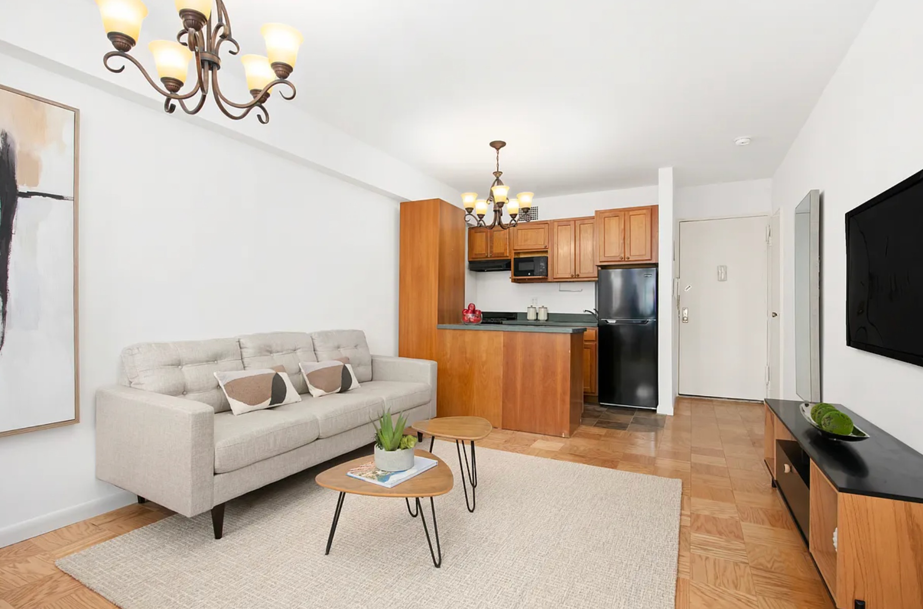 Living Area and Kitchen
