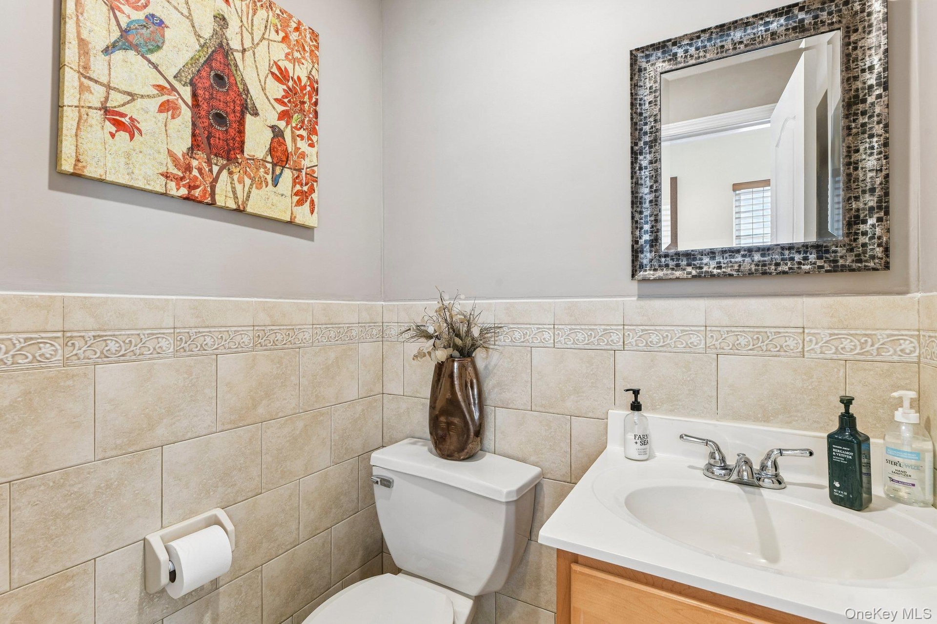 Powder room on first floor