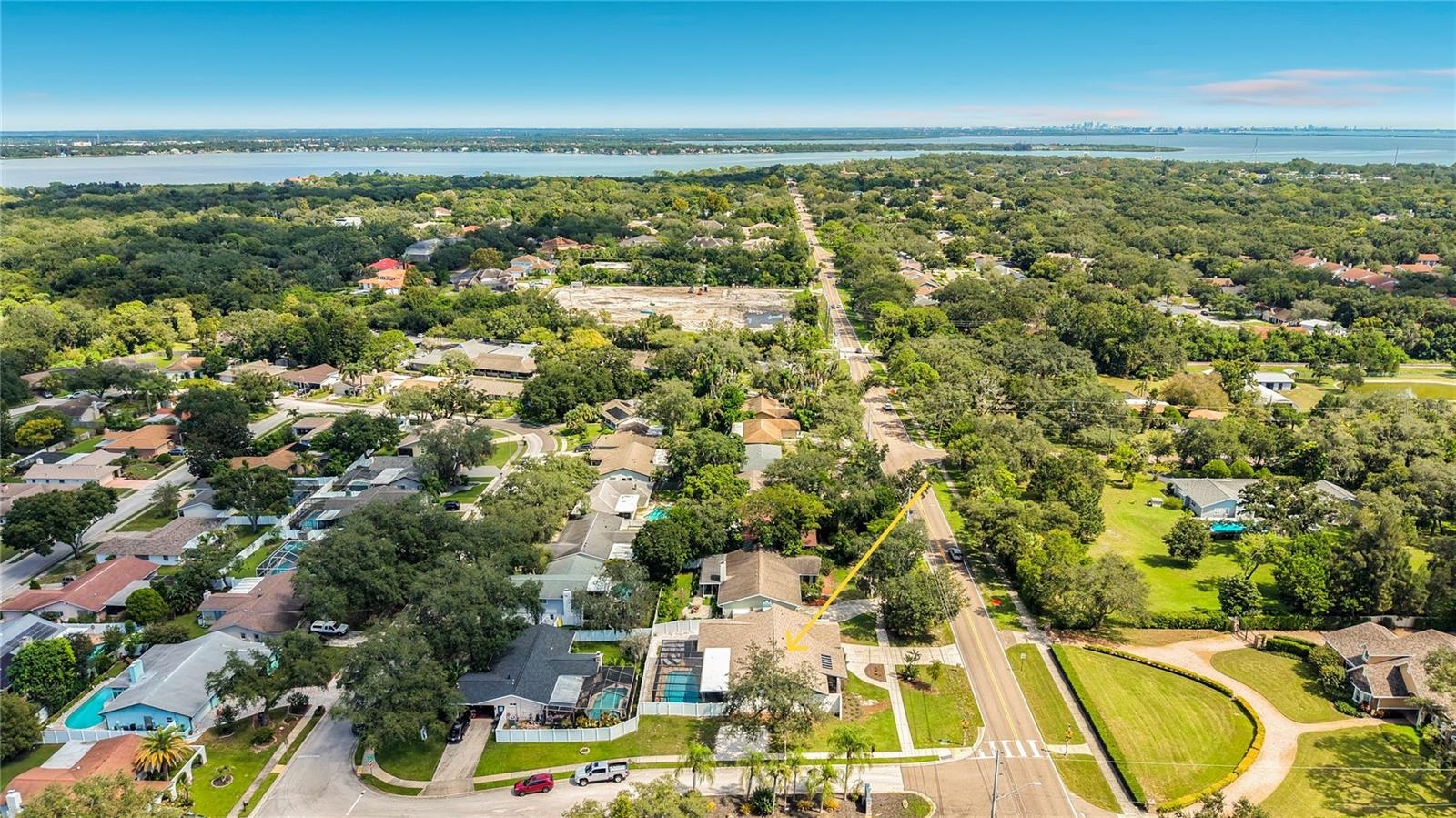 Aerial View East - Philippe Park and Tampa Bay in the distance