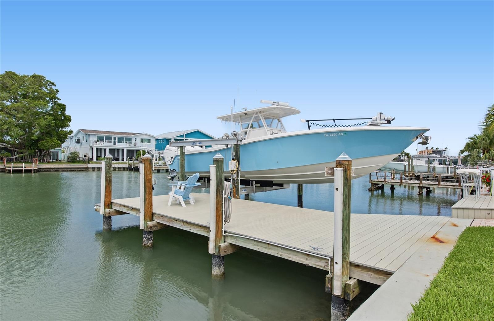 544 Lillian Dr, Madeira Beach - Composite dock with 24K lift. Deck chairs do not convey