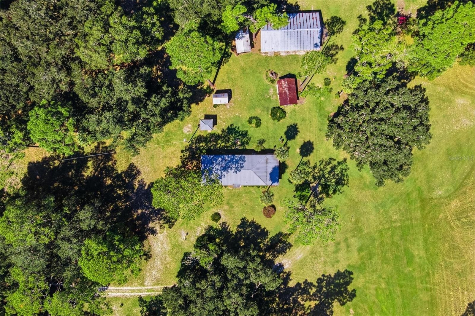 Birdseye view of the homestead