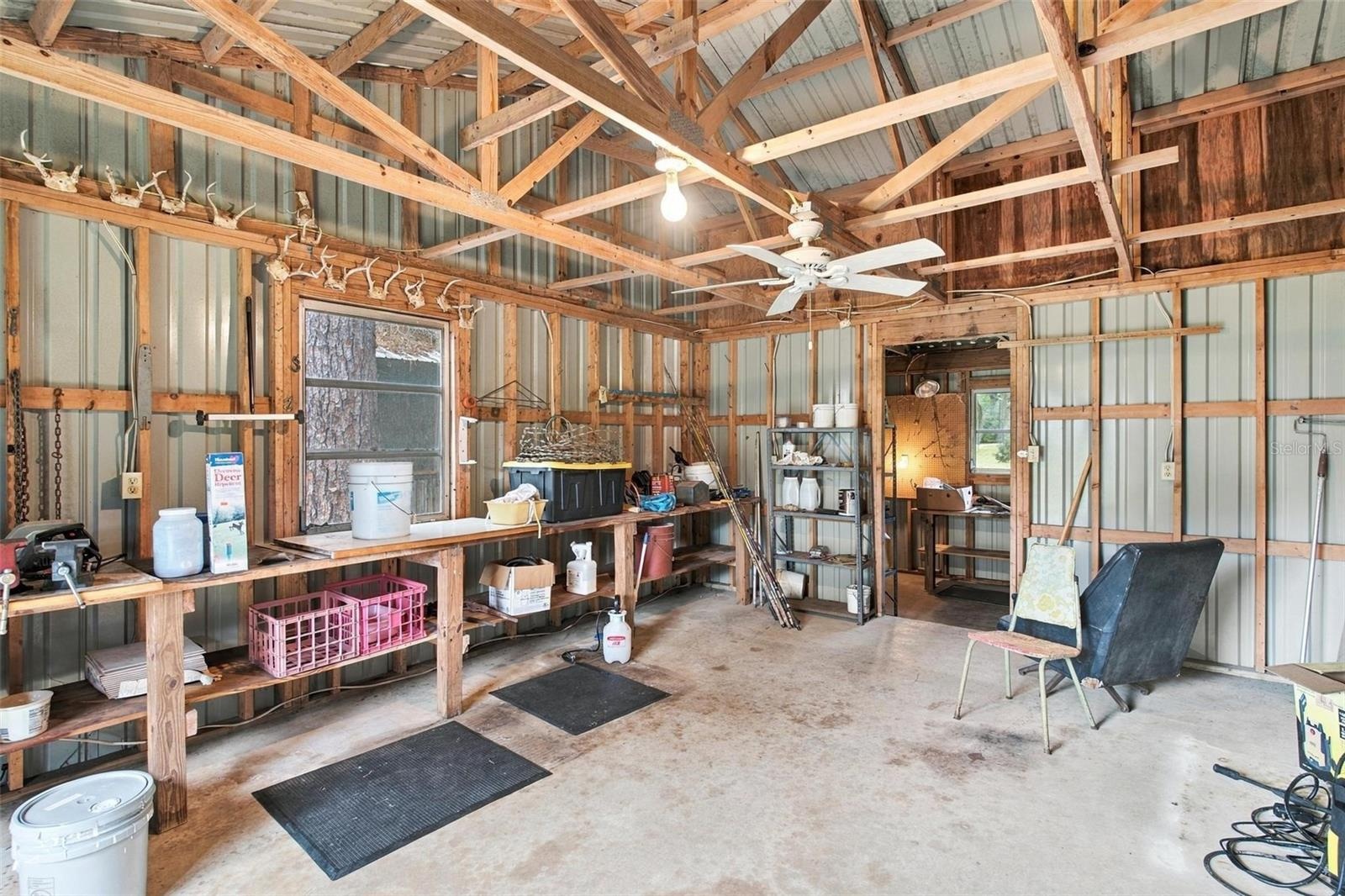 Attached to the shed row would make a great hay storage and feed room if converted to horse stalls