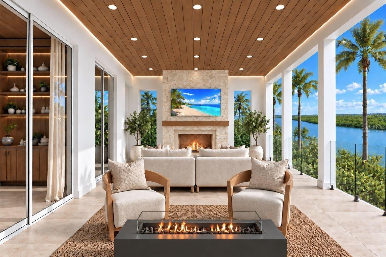 Patio. Virtually staged.