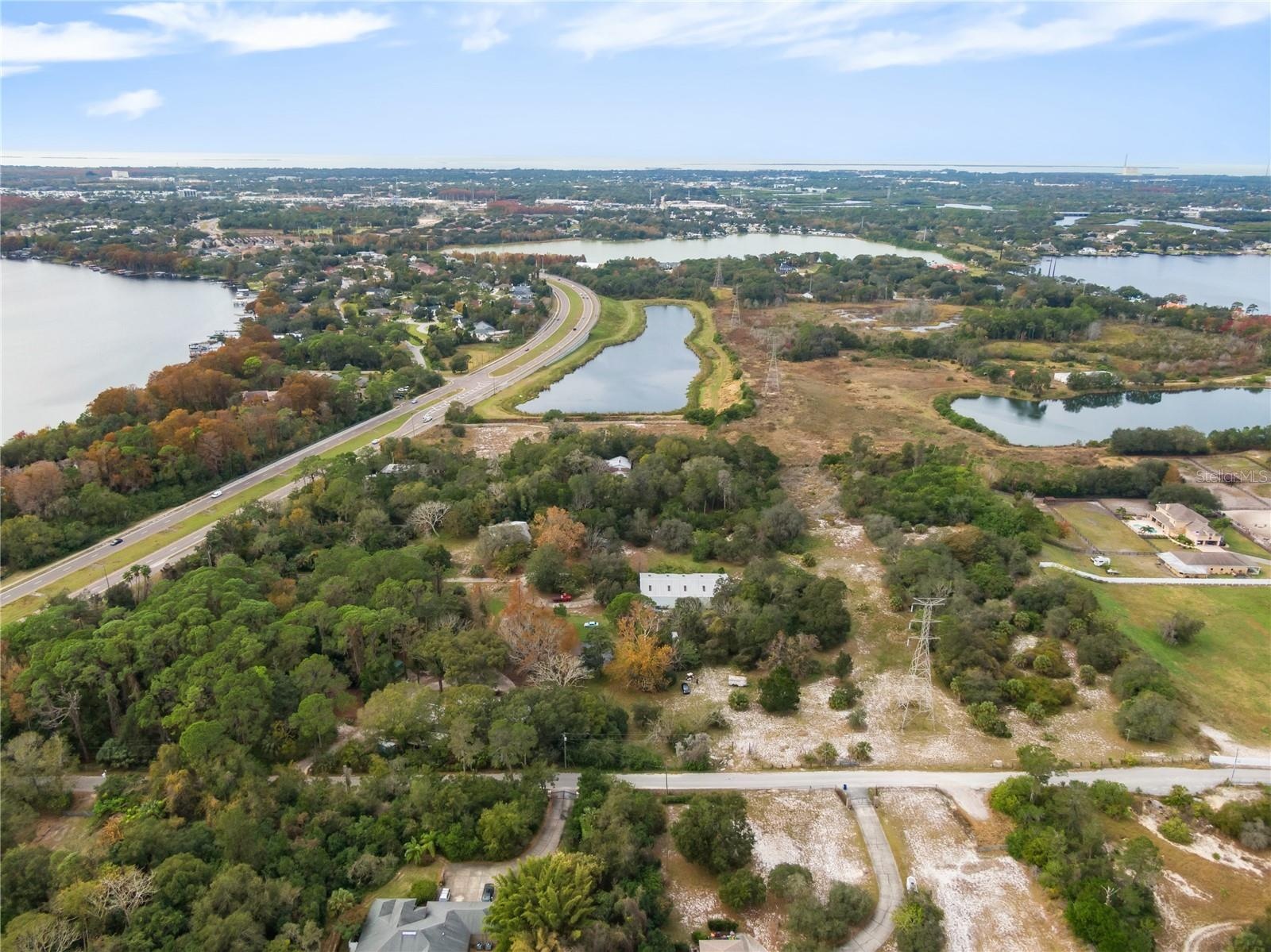 Aerial view facing West