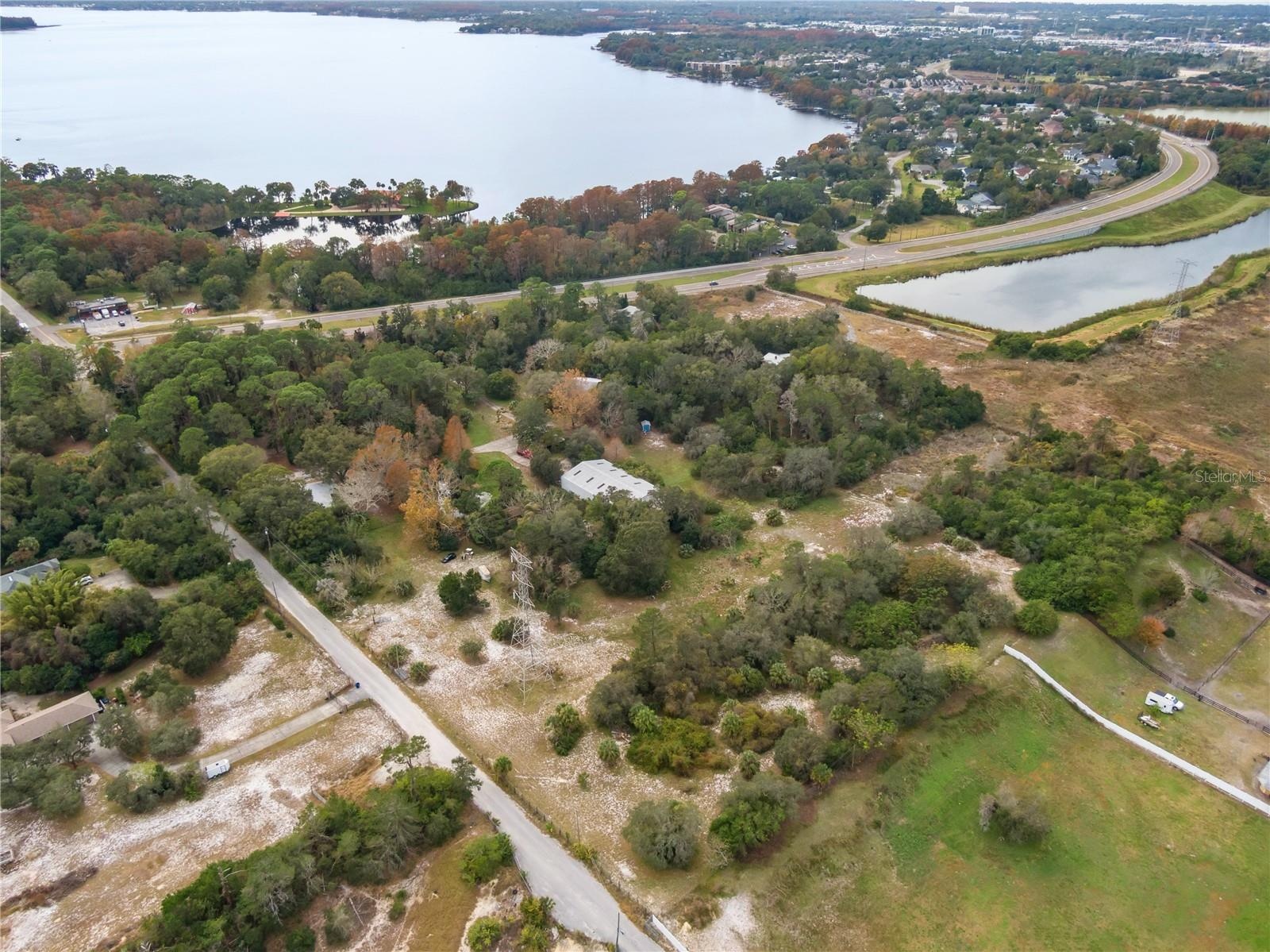 Aerial view towards the South