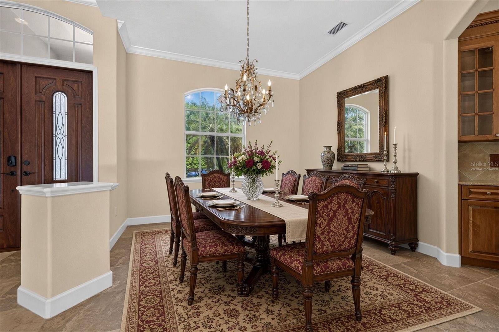 Virtually staged dining room option 2
