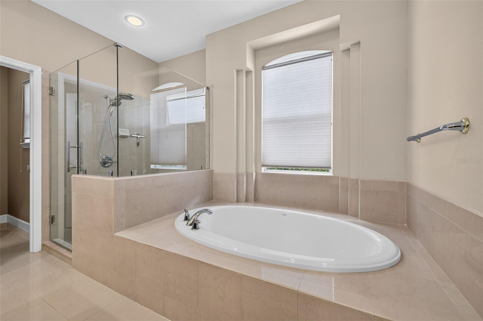 Large soaking tub