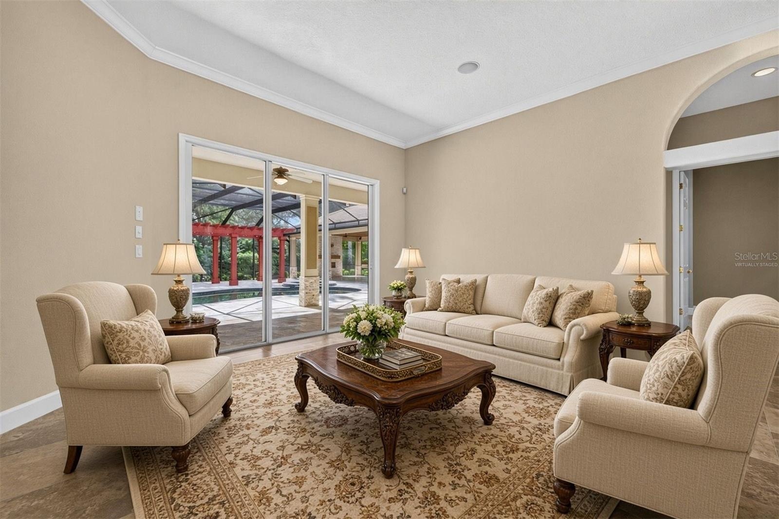 Virtually staged living room option 2