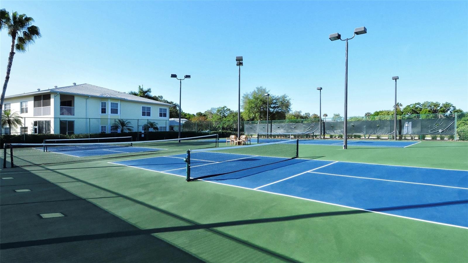 Pickleball and tennis courts