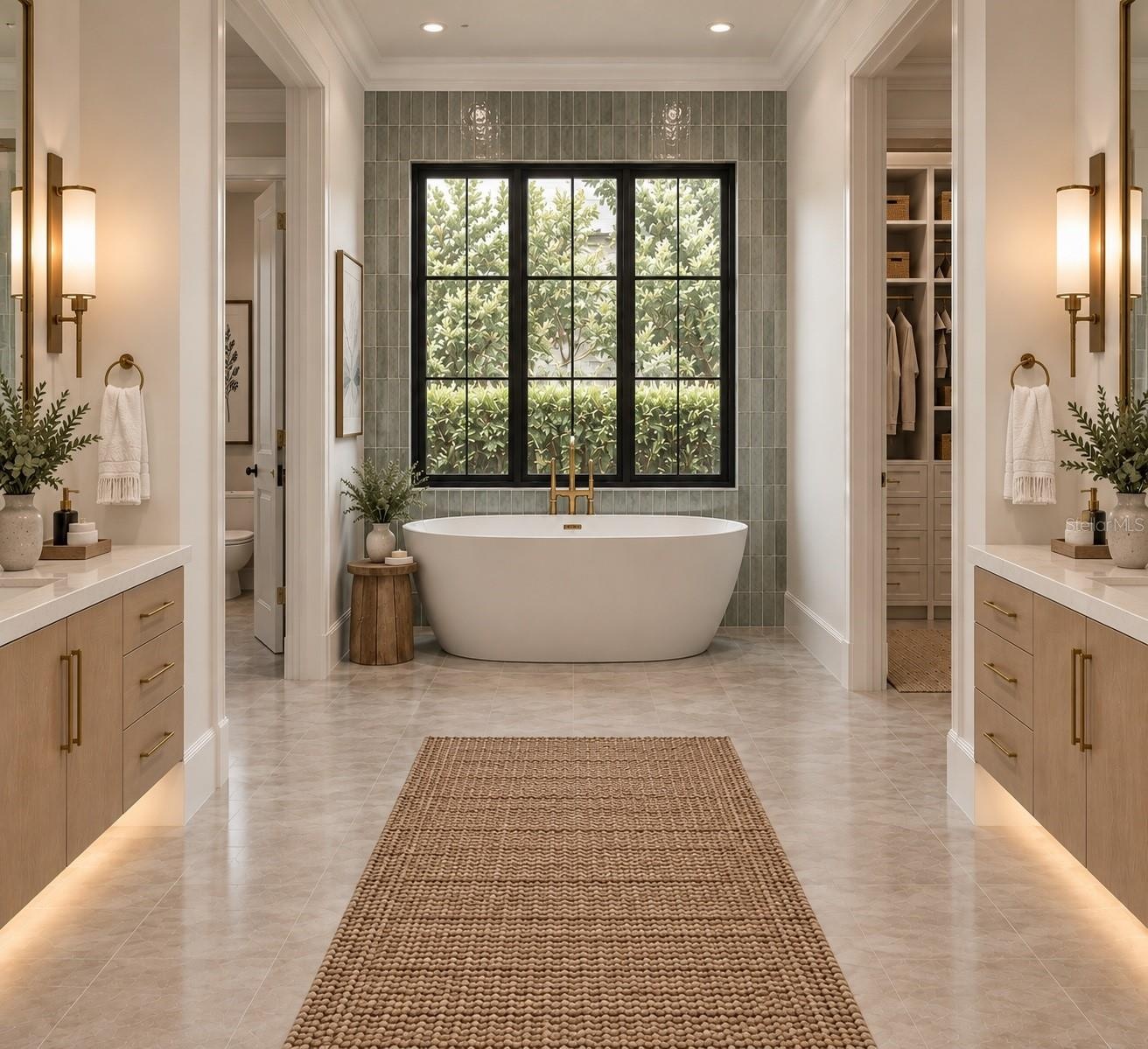 primary bathroom- tub render for inspiration