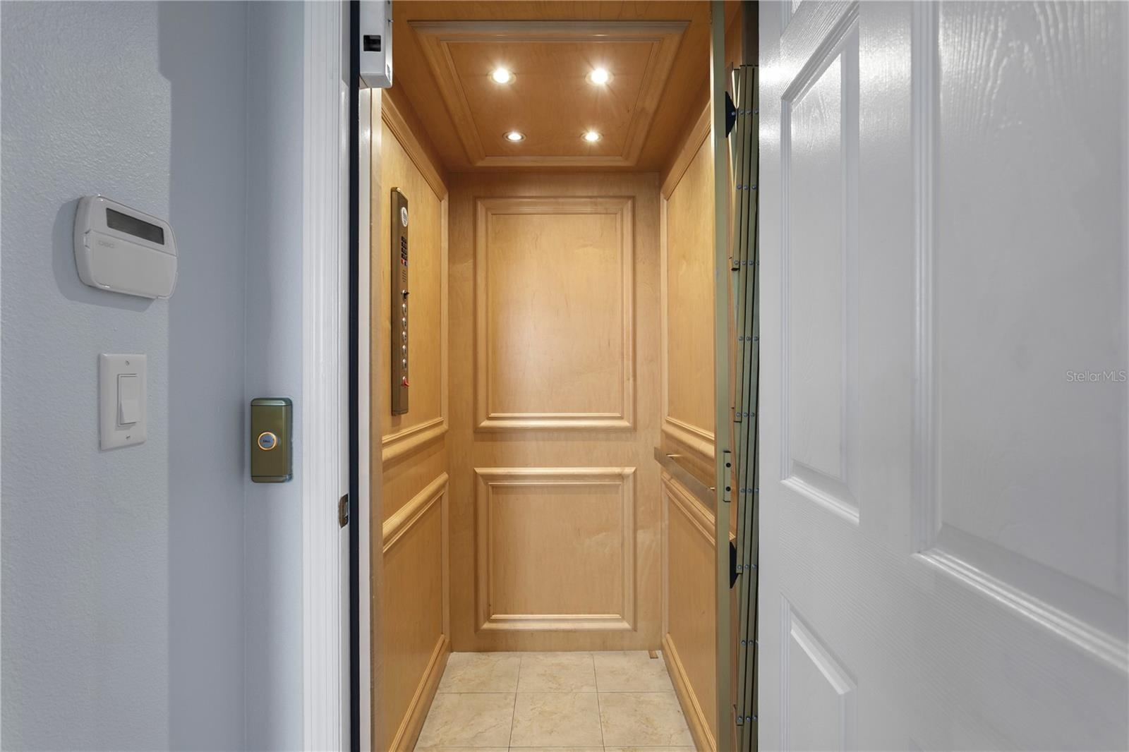 Take your private elevator up to your main living area from the exterior - great for groceries, too!