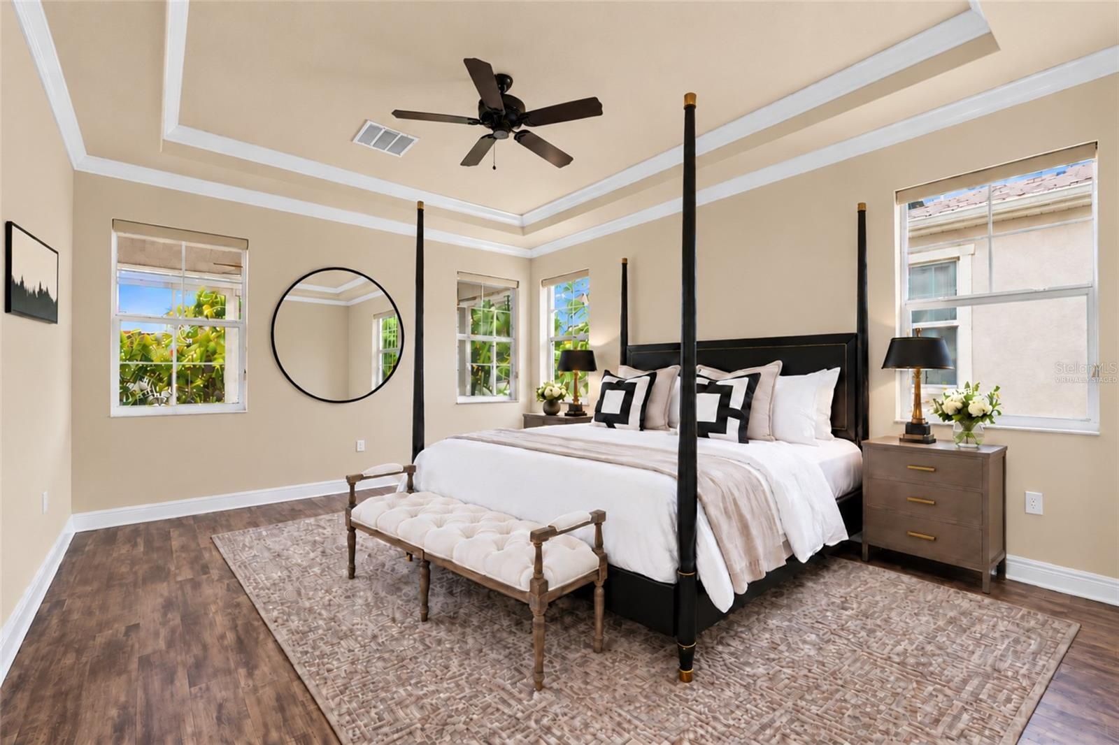 Virtually Staged Primary Suite