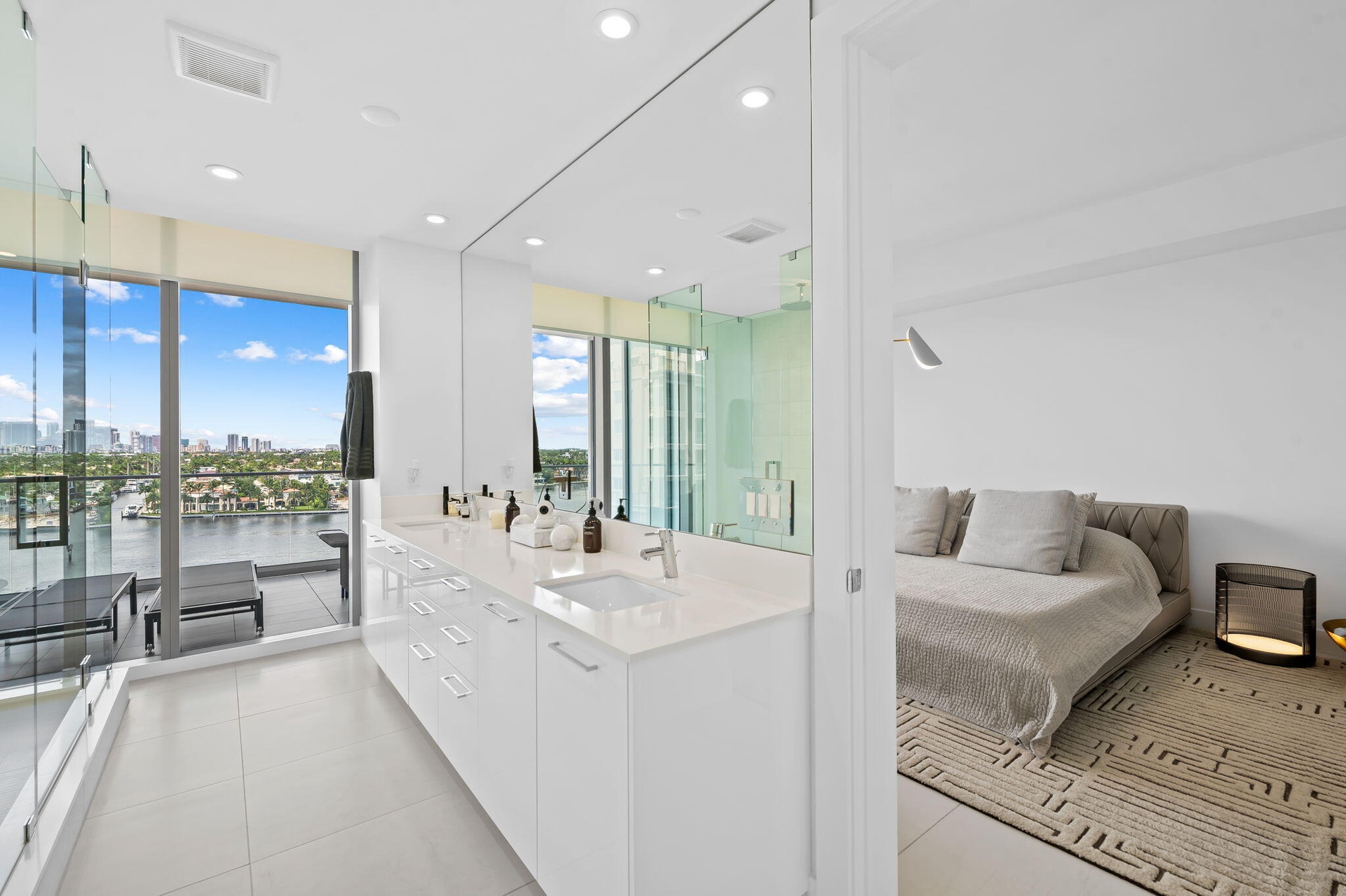 Owner's Shower and Bedroom