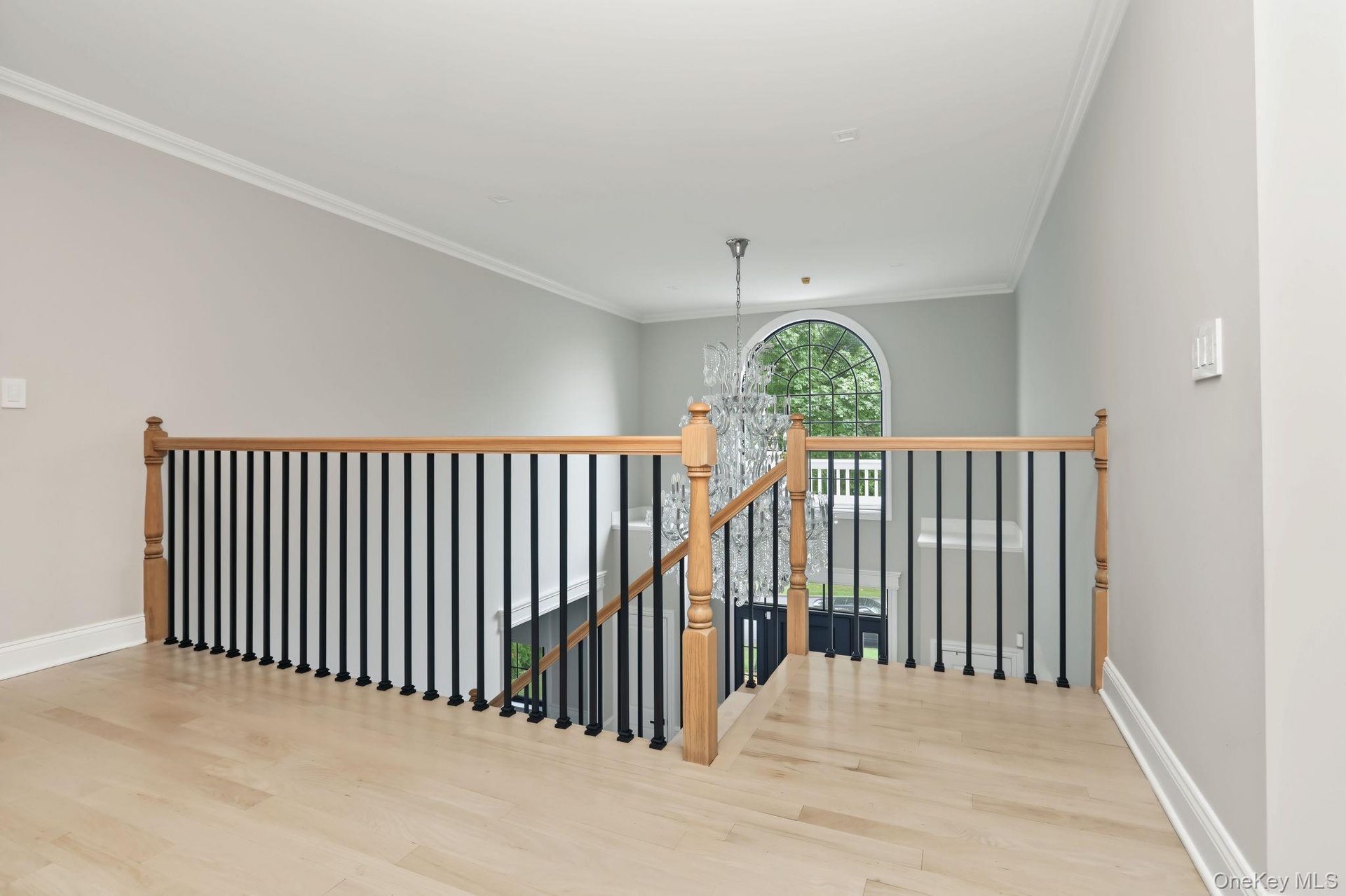 Landing with new railing.