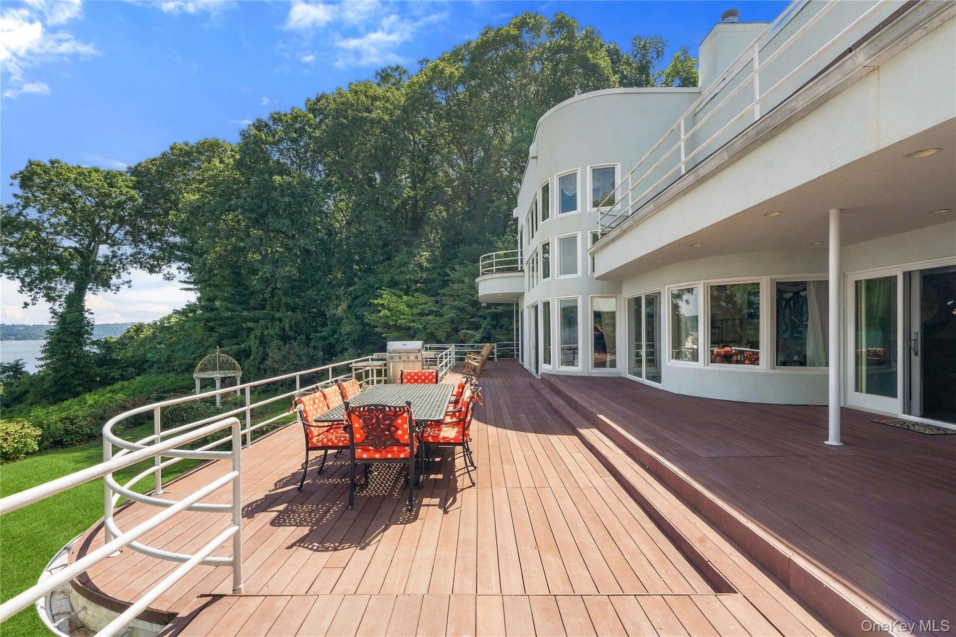 Deck off kitchen, great room, Gala Hall, Library/Den