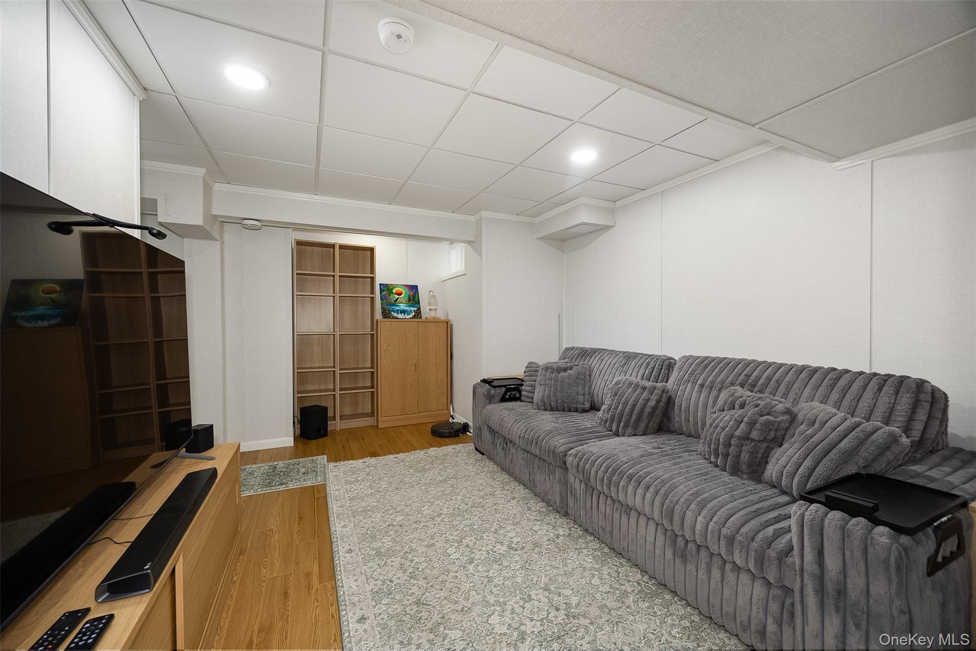 Vinyl plank flooring with recessed lighting