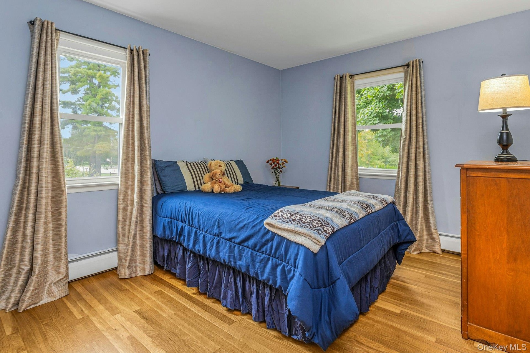 Bedroom with 2 windows