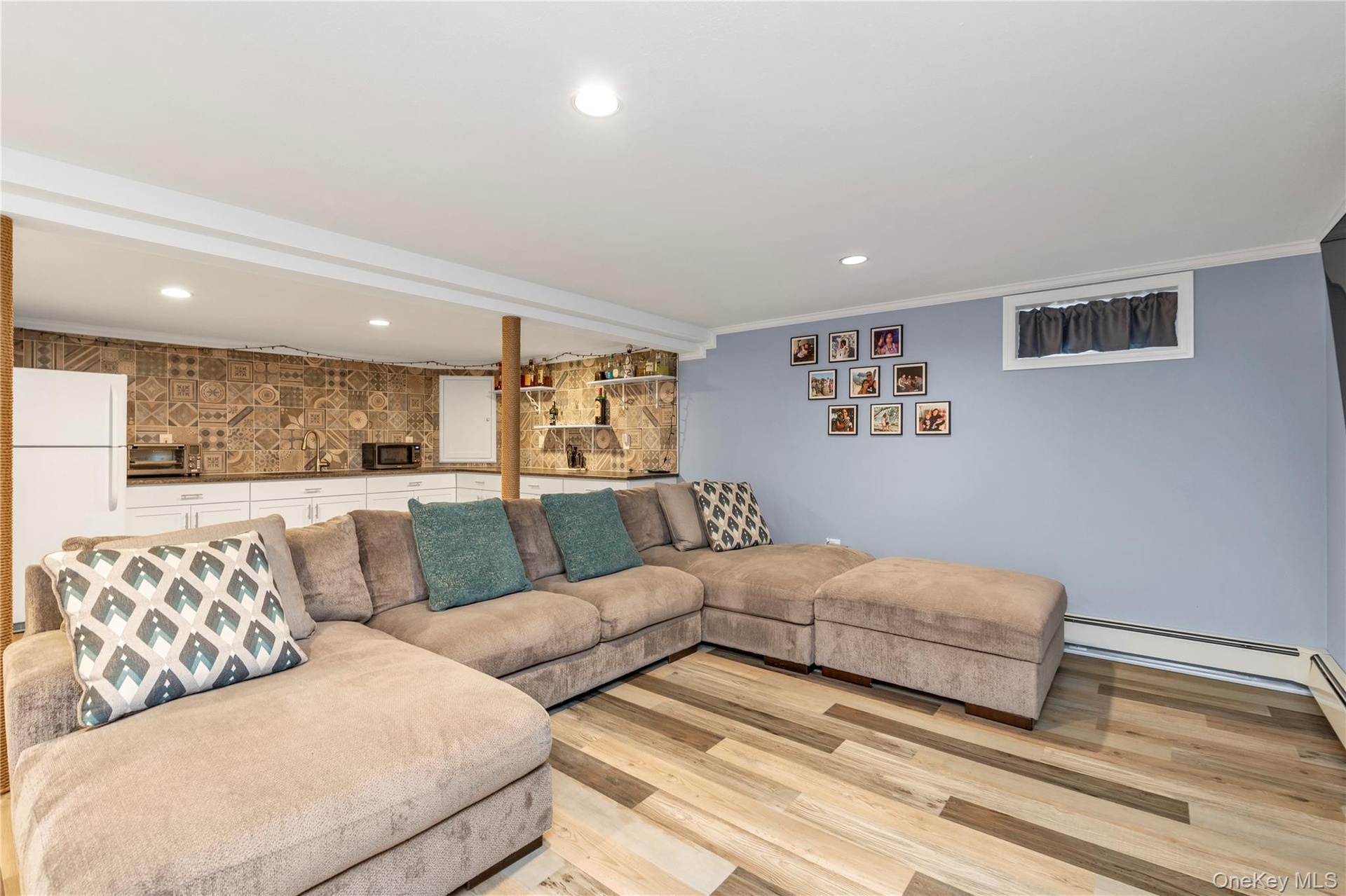Rec-Room with Tile Floor.