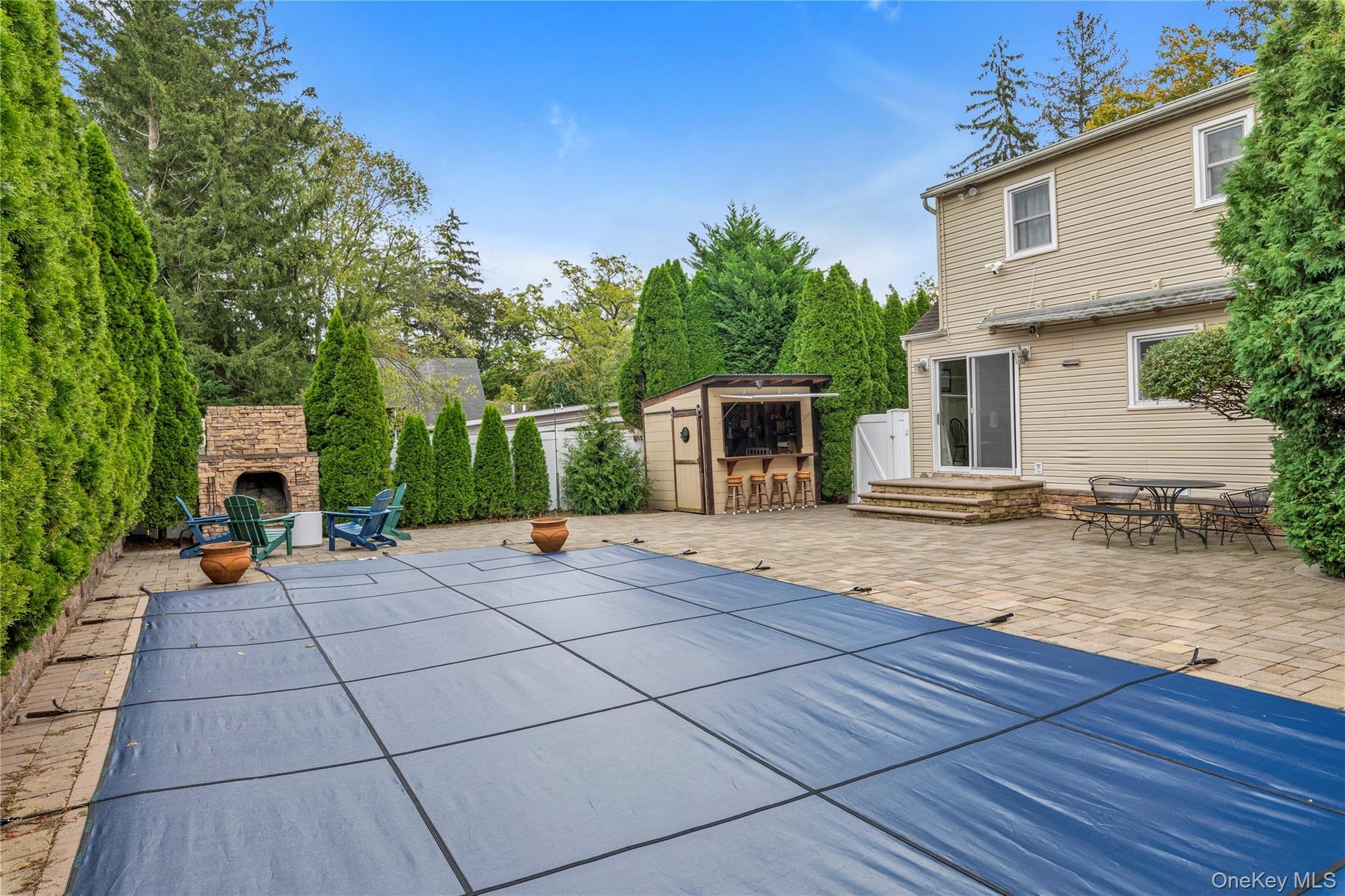 Heated Pool with updated Liner and New Cover.