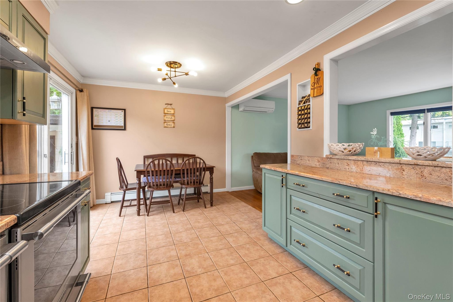 Open Kitchen with Granite Tops.
