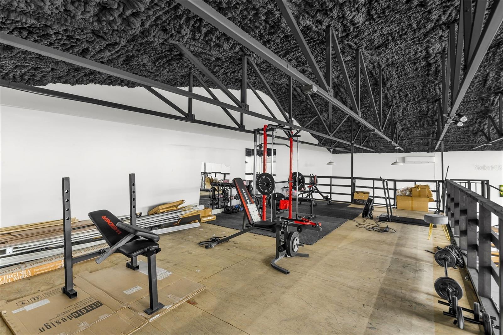 gym in warehouse mezzanine