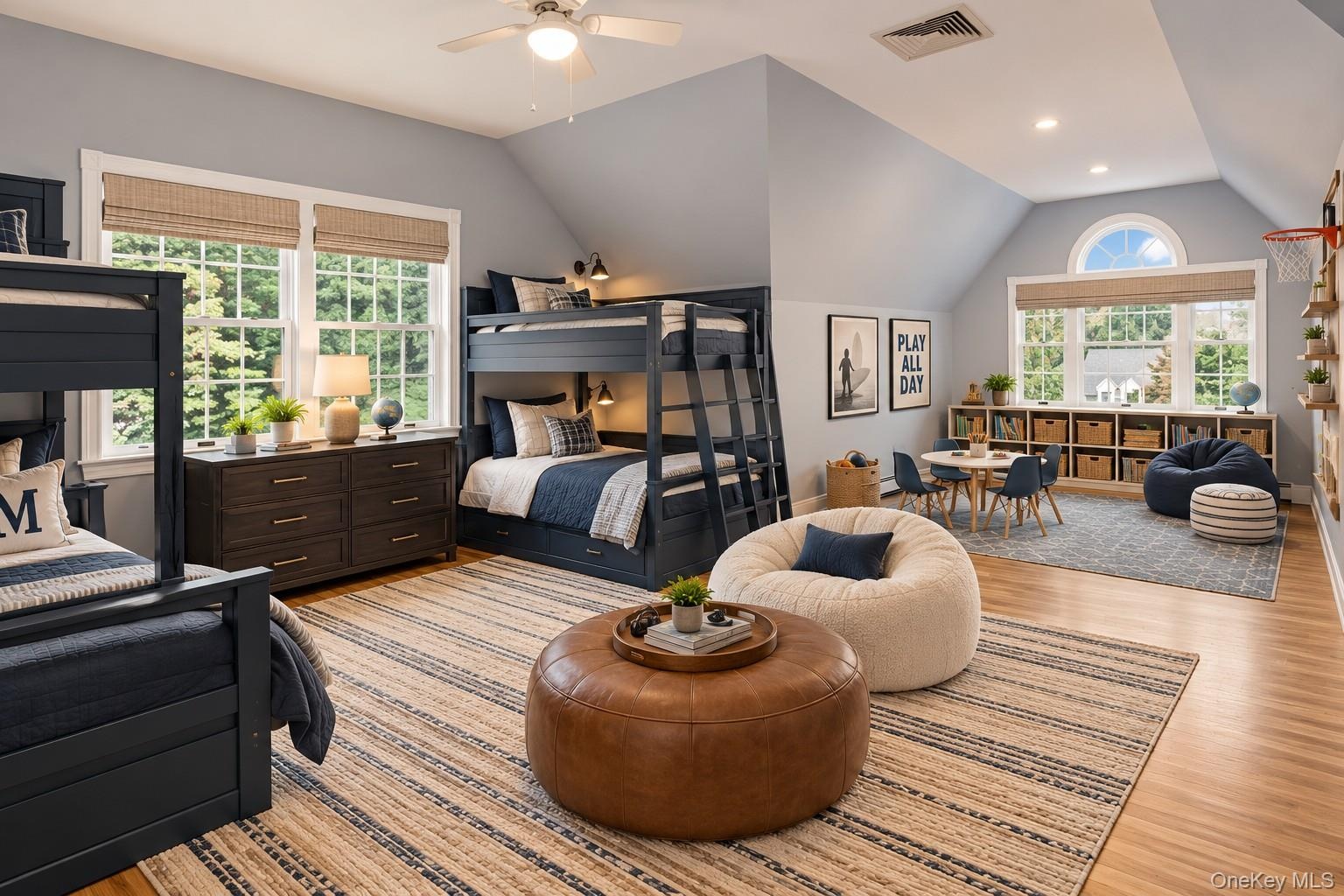 Digitally Staged fourth bedroom/bonus room with extra walk-in attic space