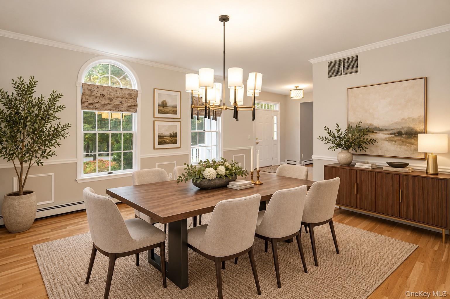 Digitally Staged Dining Room