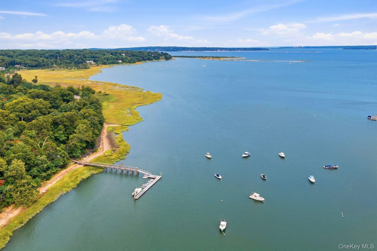 Aerial of Fiddlers Green private dock