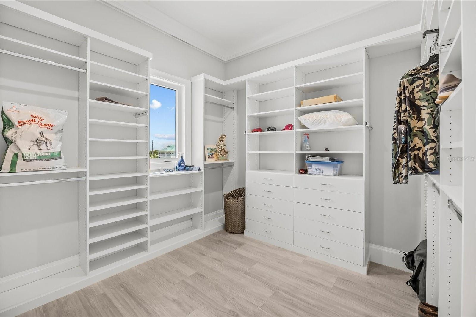 Primary walk-in closet