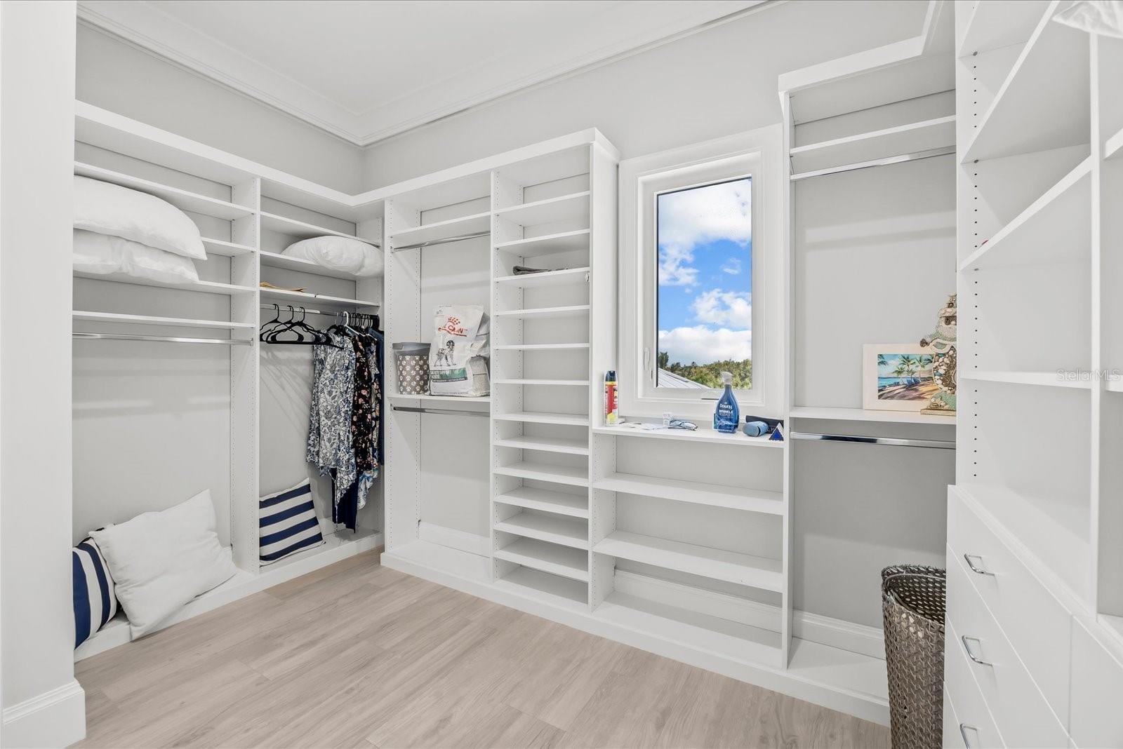 Primary walk-in closet