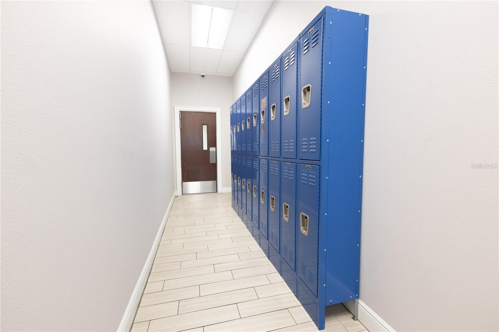 Back hall with employee lockers