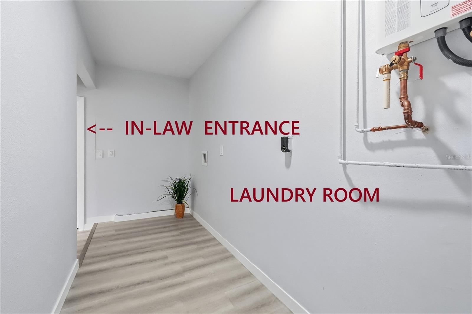 Laundry Room/Hall access to the In-Law Suite.