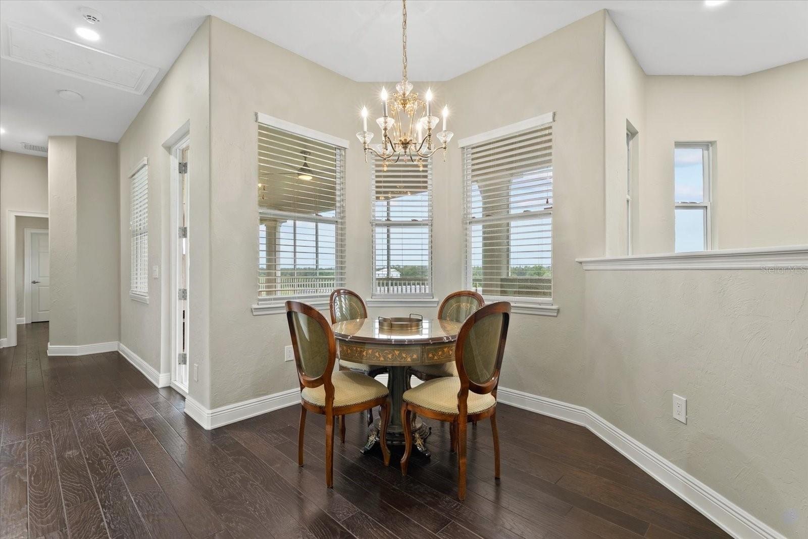 At the top of the stairs is a small nook which can be a great game room or tv nook