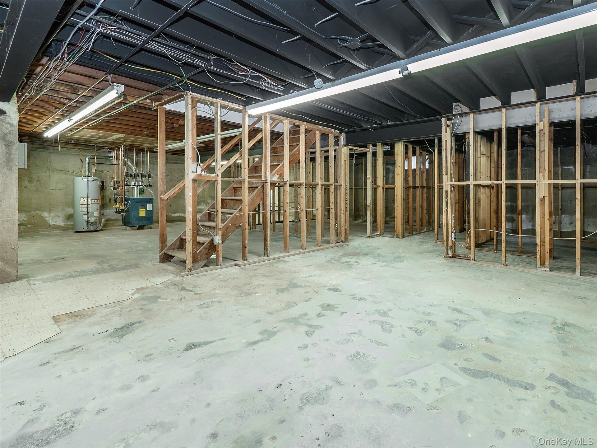 7 foot ceiling! Framed out for future rooms.