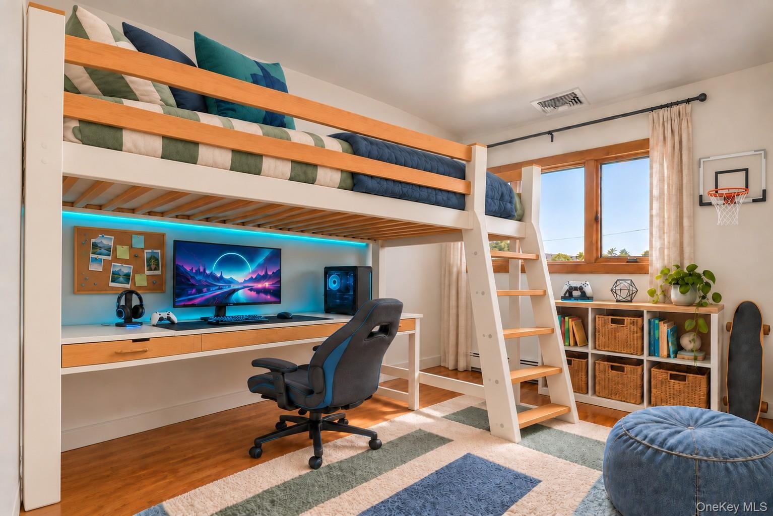 Third Bedroom - Virtually Staged as Teen Bedroom
