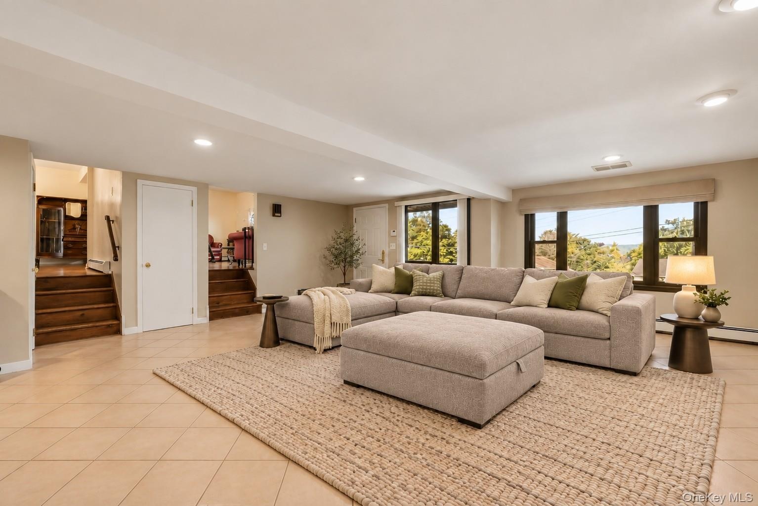 Virtually Staged Recreation Room