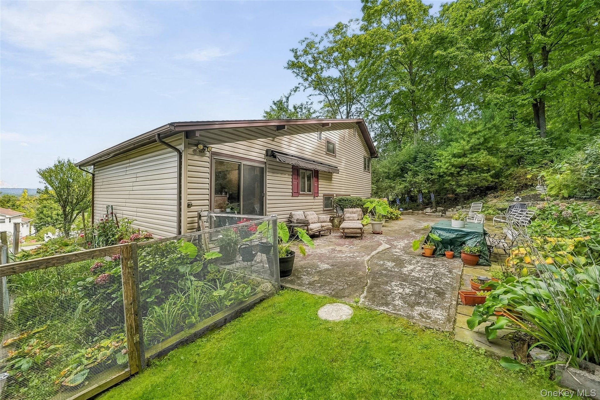 Rear patio and garden.