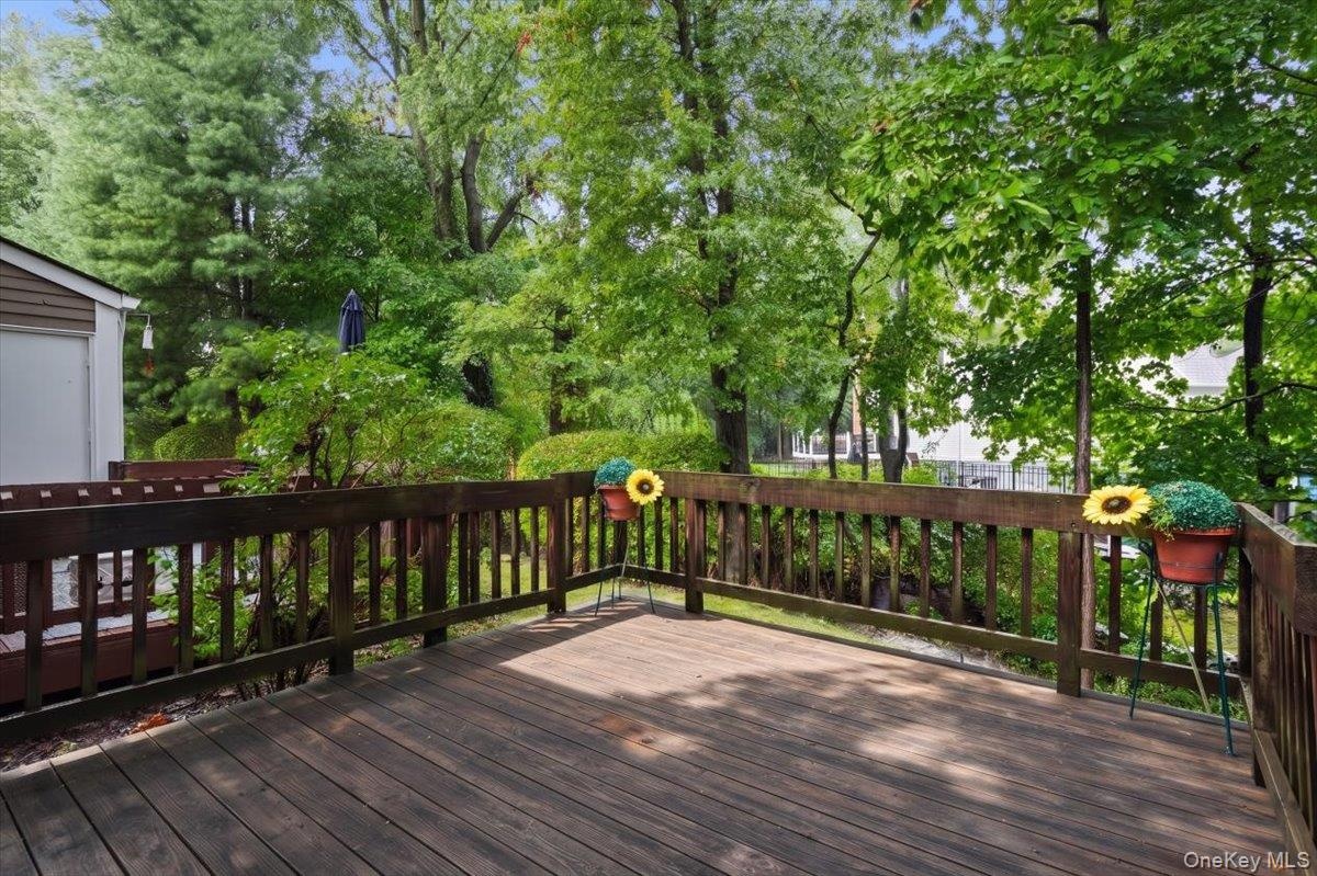 View from sliders that lead to patio